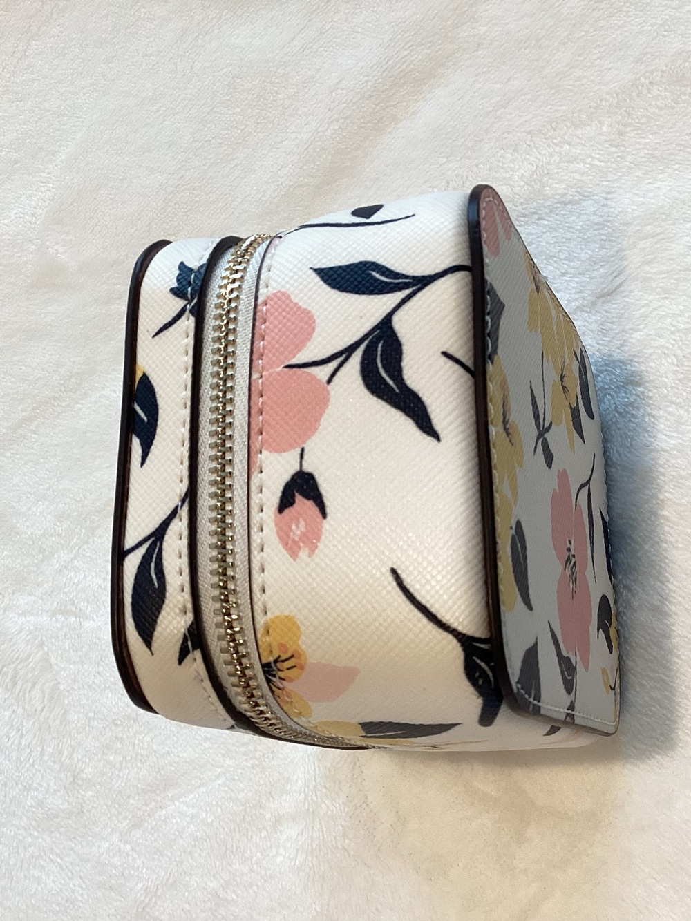 ♠️Kate Spade Staci Lilly Blooms Travel Jewelry Holder Box NEW Ivory Floral - Picture 4 of 12